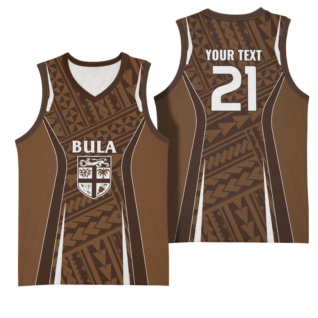 Custom Oceania Football Bula Fiji Basketball Jersey Polynesian Tribal Pattern
