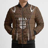 Custom Oceania Football Bula Fiji Bomber Puffer Jacket Polynesian Tribal Pattern