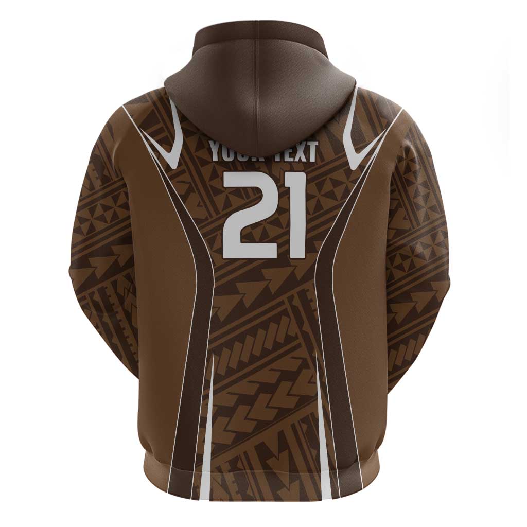 Custom Oceania Football Bula Fiji Hoodie Polynesian Tribal Pattern