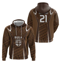 Custom Oceania Football Bula Fiji Hoodie Polynesian Tribal Pattern