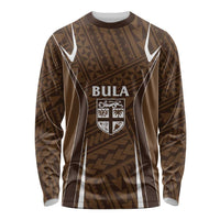 Custom Oceania Football Bula Fiji Long Sleeve Shirt Polynesian Tribal Pattern