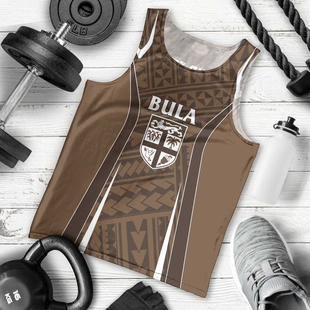 Custom Oceania Football Bula Fiji Men Tank Top Polynesian Tribal Pattern