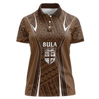 Custom Oceania Football Bula Fiji Women Polo Shirt Polynesian Tribal Pattern