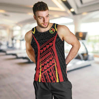 Custom Oceania Football Papua New Guinea Men Tank Top Polynesian Tribal Pattern LT9 Red - Polynesian Pride