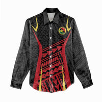 Custom Oceania Football Papua New Guinea Women Casual Shirt Polynesian Tribal Pattern LT9 - Polynesian Pride