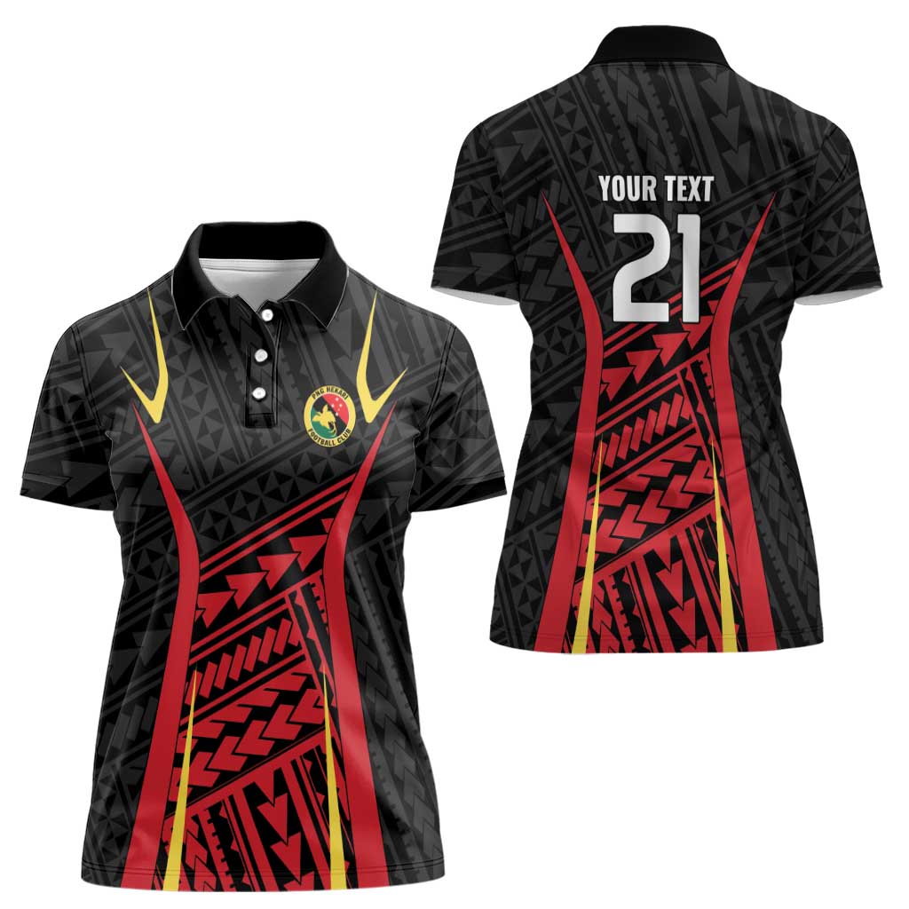 Custom Oceania Football Papua New Guinea Women Polo Shirt Polynesian Tribal Pattern LT9 - Polynesian Pride