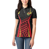 Custom Oceania Football Papua New Guinea Women Polo Shirt Polynesian Tribal Pattern LT9 - Polynesian Pride