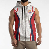 Custom Oceania Football Tahiti Sleeveless Zip Hoodie Polynesian Tribal Pattern