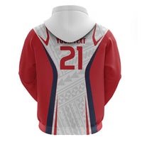 Custom Oceania Football Tahiti Zip Hoodie Polynesian Tribal Pattern