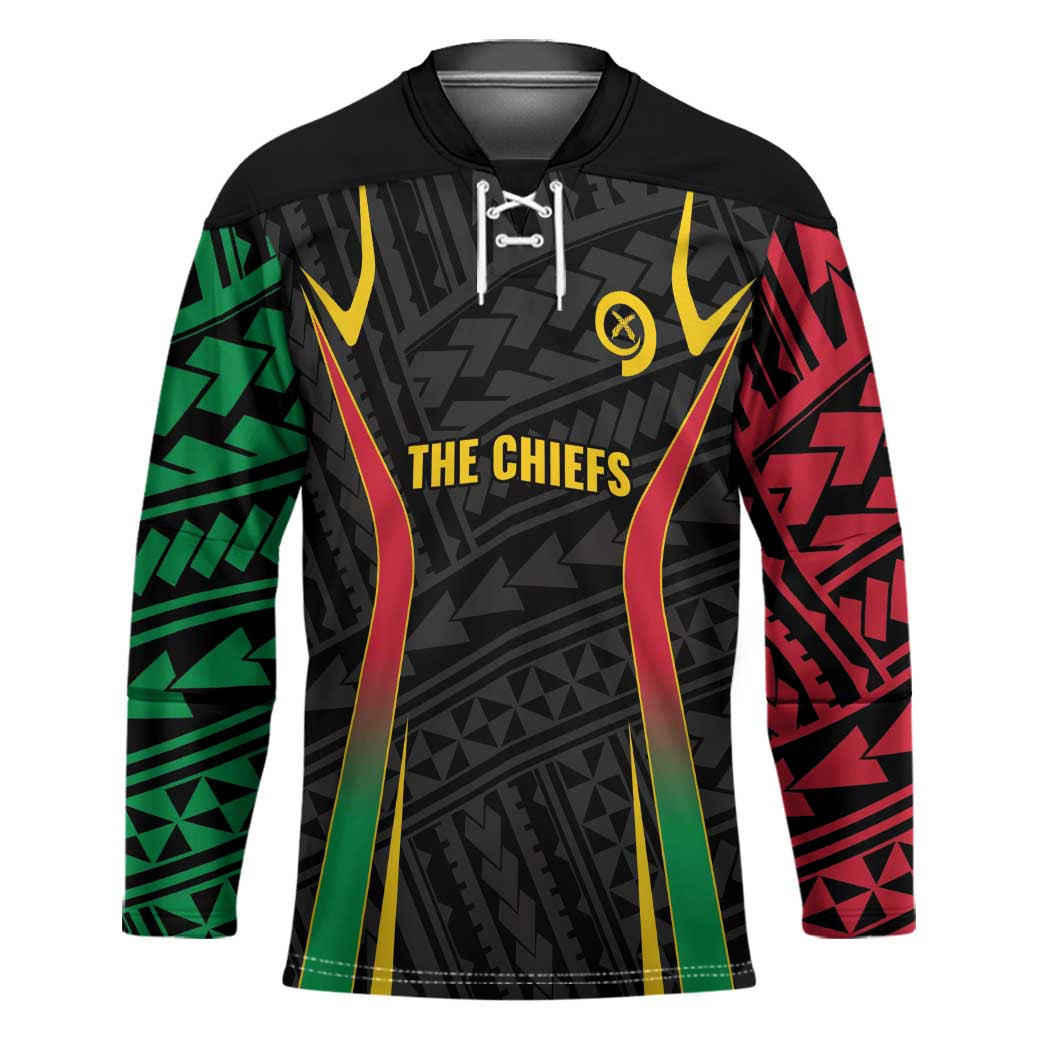Custom Oceania Football Vanuatu Hockey Jersey Polynesian Tribal Pattern