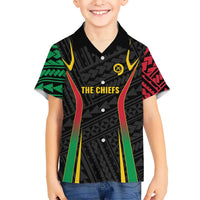 Custom Oceania Football Vanuatu Kid Hawaiian Shirt Polynesian Tribal Pattern