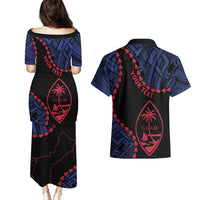 Personalized Guam 80th Anniversary Liberation Day Couples Matching Puletasi and Hawaiian Shirt Guahan Basic Seal LT9 - Polynesian Pride