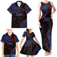 Personalized Guam 80th Anniversary Liberation Day Family Matching Tank Maxi Dress and Hawaiian Shirt Guahan Basic Seal LT9 - Polynesian Pride
