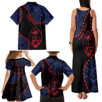 Personalized Guam 80th Anniversary Liberation Day Family Matching Tank Maxi Dress and Hawaiian Shirt Guahan Basic Seal LT9 - Polynesian Pride