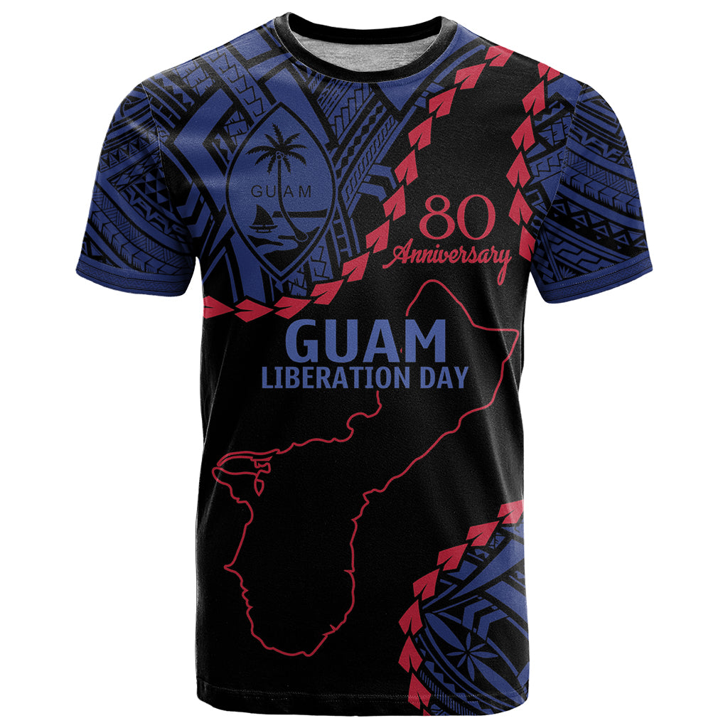 Personalized Guam 80th Anniversary Liberation Day T Shirt Guahan Basic Seal