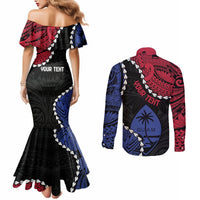 Personalized Guam 80th Anniversary Liberation Day Couples Matching Mermaid Dress and Long Sleeve Button Shirt Tano I Man Chamoru Since 1944 LT9 - Polynesian Pride