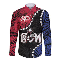 Personalized Guam 80th Anniversary Liberation Day Long Sleeve Button Shirt Tano I Man Chamoru Since 1944 LT9 Unisex Black - Polynesian Pride