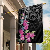 Guahan Puti Tai Nobiu Garden Flag Guam Bougainvillea Flower Art LT9 House Flag Black - Polynesian Pride