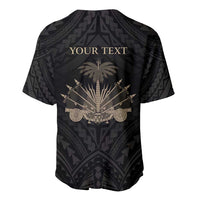 Personalized Haiti First Black Republic Baseball Jersey Negre Marron With Map And Flag
