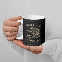 Personalized Haiti First Black Republic Ceramic Mug Negre Marron With Map And Flag - Polynesian Pride