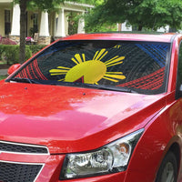 Personalized Philippines Auto Sun Shade Polynesian Tribal Tattoo with Filipino Flag Motif - Polynesian Pride