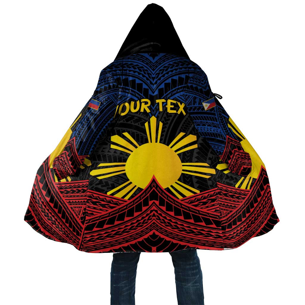 Personalized Philippines Cloak Polynesian Tribal Tattoo with Filipino Flag Motif - Polynesian Pride