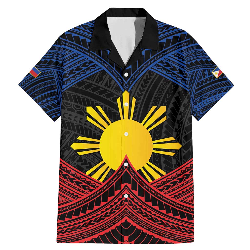 Personalized Philippines Family Matching Mermaid Dress and Hawaiian Shirt Polynesian Tribal Tattoo with Filipino Flag Motif