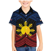 Personalized Philippines Family Matching Mermaid Dress and Hawaiian Shirt Polynesian Tribal Tattoo with Filipino Flag Motif