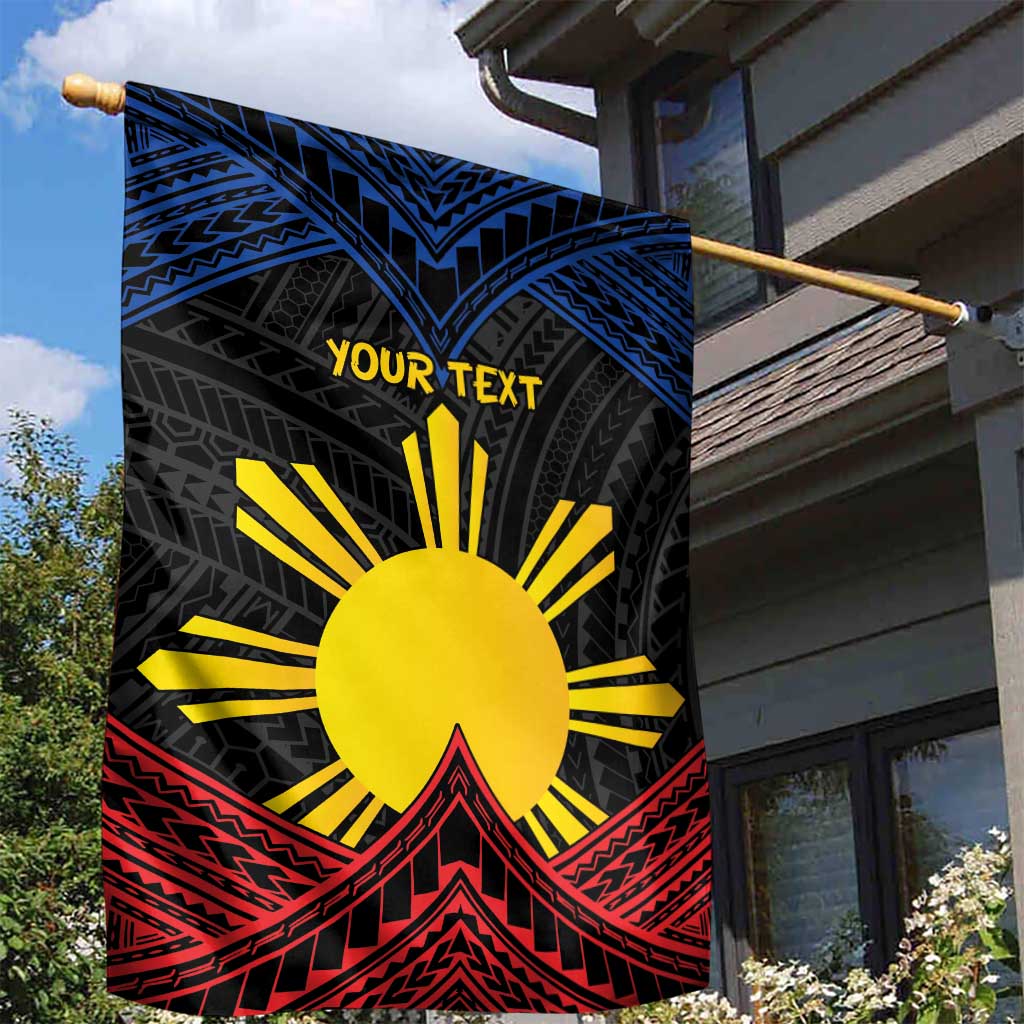 Personalized Philippines Garden Flag Polynesian Tribal Tattoo with Filipino Flag Motif