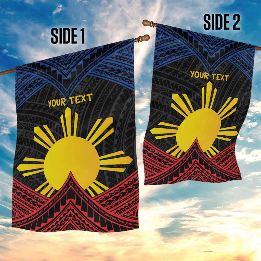 Personalized Philippines Garden Flag Polynesian Tribal Tattoo with Filipino Flag Motif