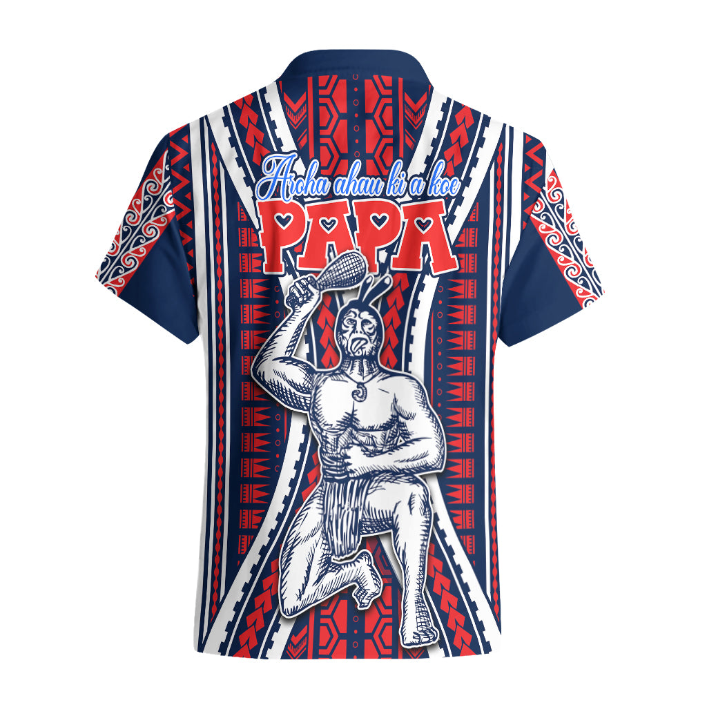 Aotearoa Father's Day Gift For Dad Hawaiian Shirt Aroha Ahau Ki A Koe Papa - Maori Style Pattern LT9 - Polynesian Pride