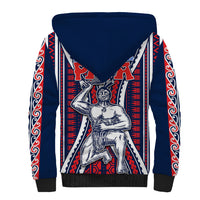 Aotearoa Father's Day Gift For Dad Sherpa Hoodie Aroha Ahau Ki A Koe Papa - Maori Style Pattern LT9 - Polynesian Pride