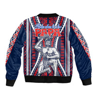 Personalised Aotearoa Father's Day Gift For Dad Bomber Jacket Aroha Ahau Ki A Koe Papa - Maori Style Pattern LT9 - Polynesian Pride