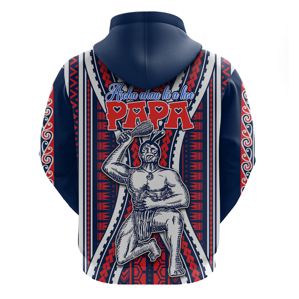 Custom Aotearoa Fathers Day Gift For Dad Hoodie Aroha Ahau Ki A Koe Papa Maori Style Pattern LT9 - Polynesian Pride
