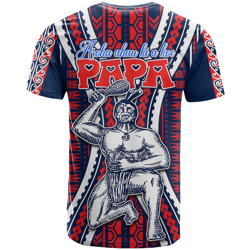 Custom Aotearoa Fathers Day Gift For Dad T Shirt Aroha Ahau Ki A Koe Papa Maori Style Pattern LT9 - Polynesian Pride