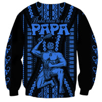 Aotearoa Father's Day Gift For Dad Sweatshirt Aroha Ahau Ki A Koe Papa - Blue Maori Style Pattern LT9 - Polynesian Pride