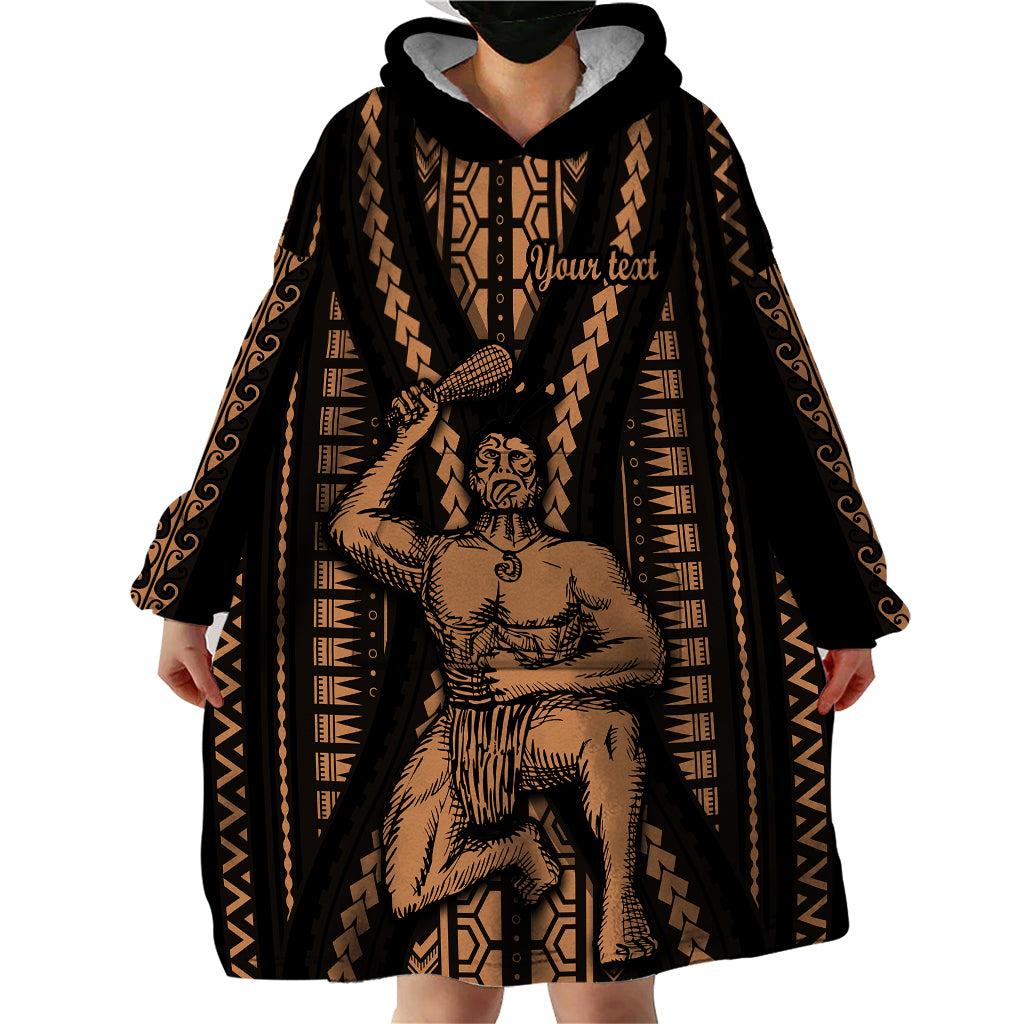 Custom Maori Fathers Day New Zealand Wearable Blanket Hoodie Aroha Ahau Ki A Koe Papa - Nude LT9 - Polynesian Pride