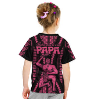 Maori Fathers Day New Zealand Kid T Shirt Aroha Ahau Ki A Koe Papa - Pink LT9 - Polynesian Pride