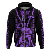 Maori Fathers Day New Zealand Hoodie Aroha Ahau Ki A Koe Papa Purple LT9 - Polynesian Pride