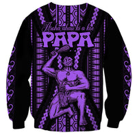 Maori Fathers Day New Zealand Sweatshirt Aroha Ahau Ki A Koe Papa - Purple LT9 - Polynesian Pride