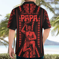 Custom Maori Fathers Day New Zealand Hawaiian Shirt Aroha Ahau Ki A Koe Papa - Red LT9 - Polynesian Pride