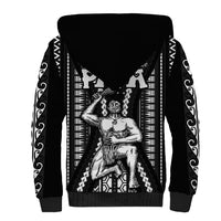 Maori Fathers Day New Zealand Sherpa Hoodie Aroha Ahau Ki A Koe Papa - Black LT9 - Polynesian Pride