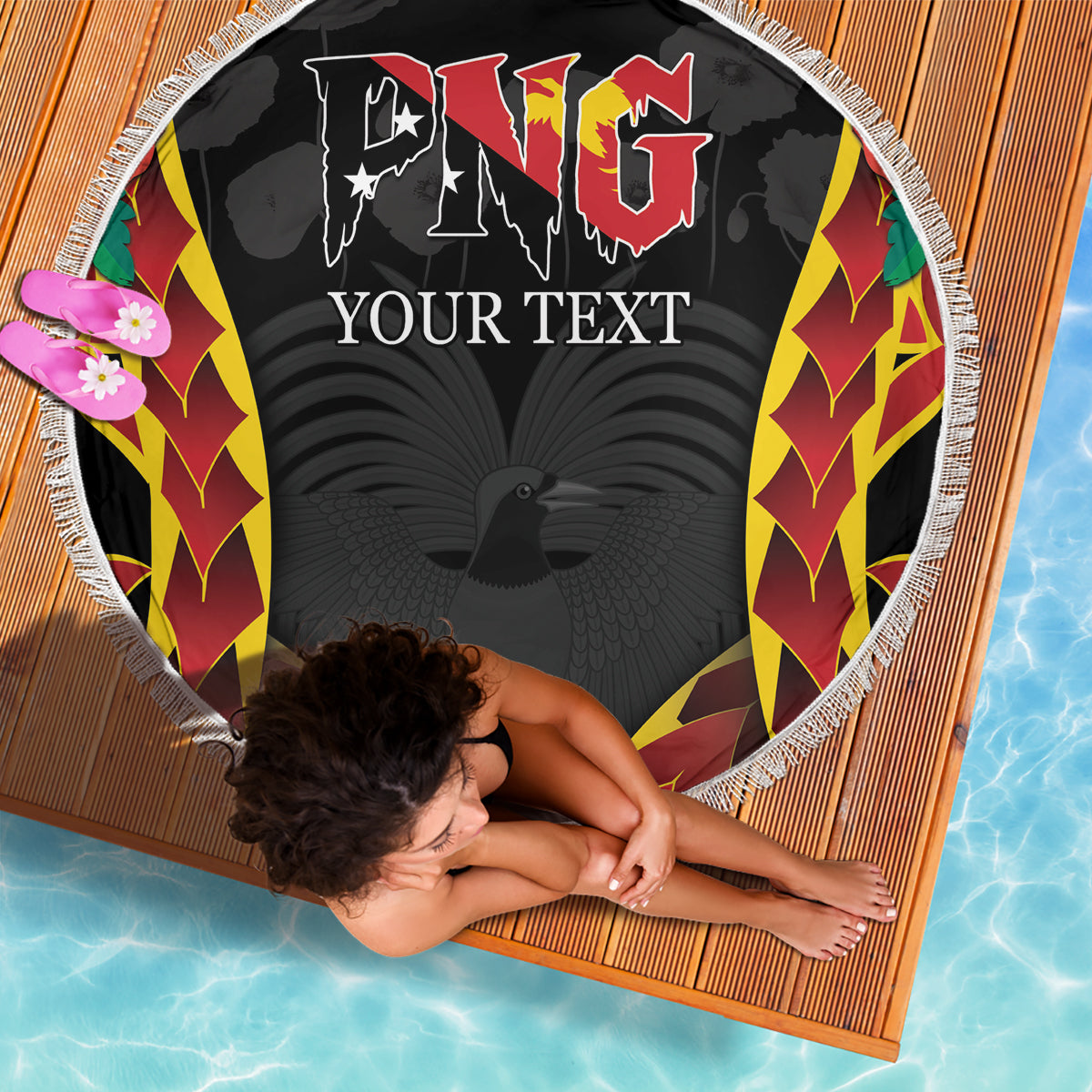 Personalised Papua New Guinea Remembrance Day Beach Blanket