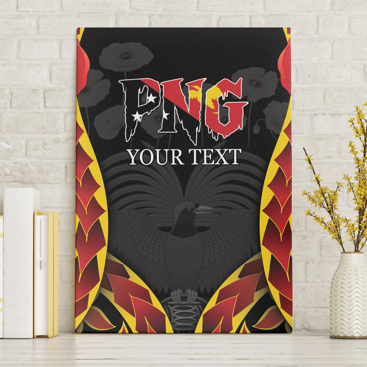 Personalised Papua New Guinea Remembrance Day Canvas Wall Art