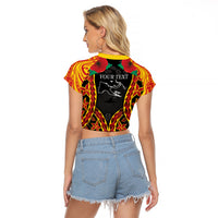 Personalised Papua New Guinea Remembrance Day Raglan Cropped T Shirt