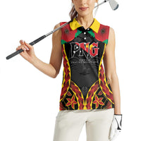 Personalised Papua New Guinea Remembrance Day Women Sleeveless Polo Shirt