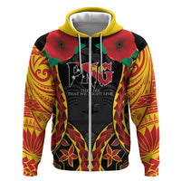 Personalised Papua New Guinea Remembrance Day Zip Hoodie
