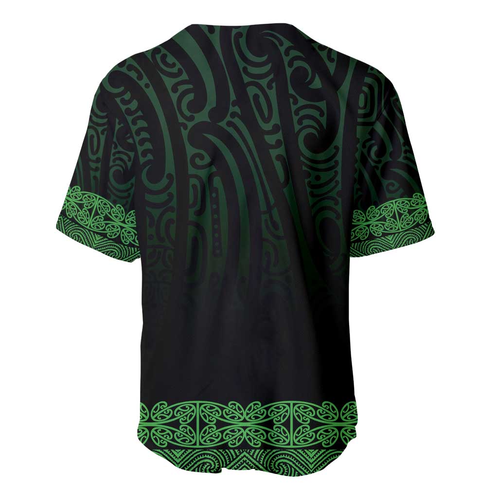 New Zealand Maori Kowhaiwhai Baseball Jersey Kakariki Maui and Mangopare