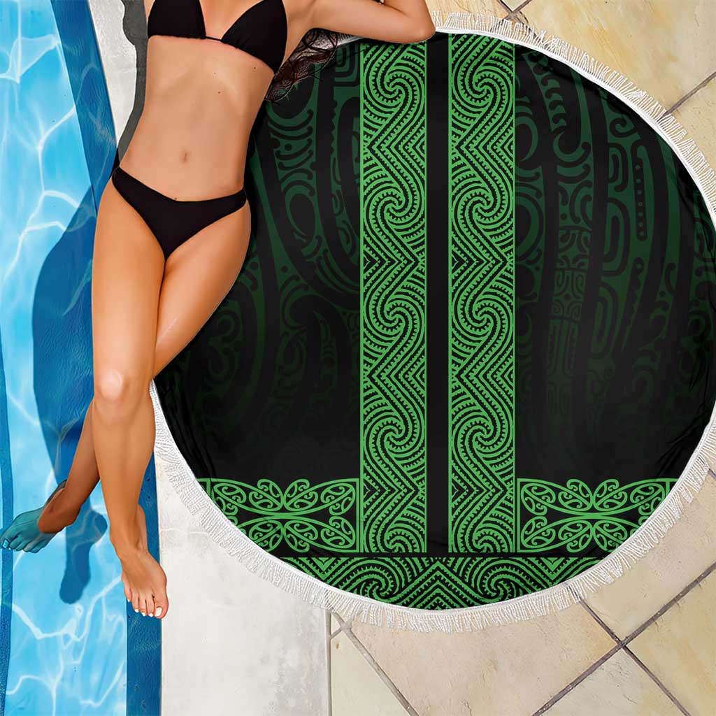New Zealand Maori Kowhaiwhai Beach Blanket Kakariki Maui and Mangopare