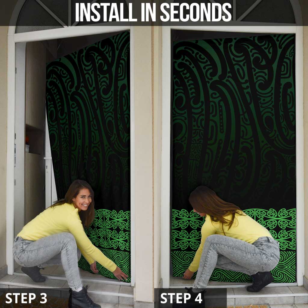 New Zealand Maori Kowhaiwhai Door Cover Kakariki Maui and Mangopare - Polynesian Pride